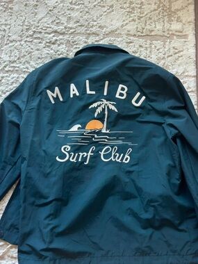 Faherty Men’s Malibu Coach Jacket - Dark Teal/Green